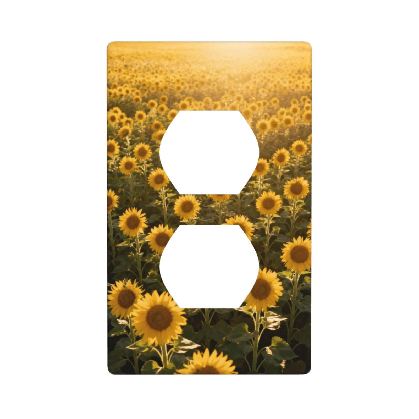 Sunflower Field Bloom Decorative Switch Plate Cover-Unbreakable Polycarbonate Wall Plate for Home Office, 1 Gang with Screws