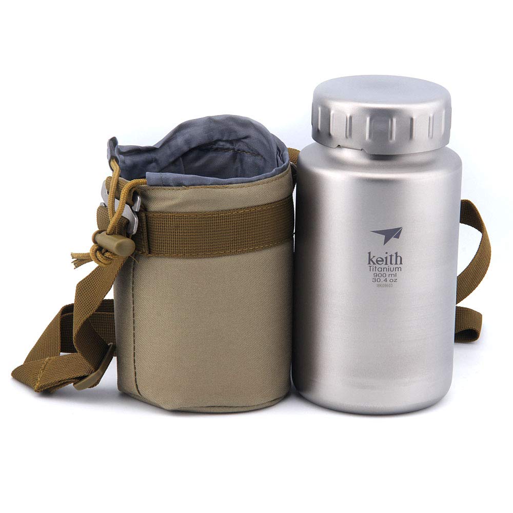 Keith 0.9L / 1.2L Titan Wasserflasche Outdoor Sports Große Kapazität Weithalsflasche mit Deckel Radfahren Trinkflasche …