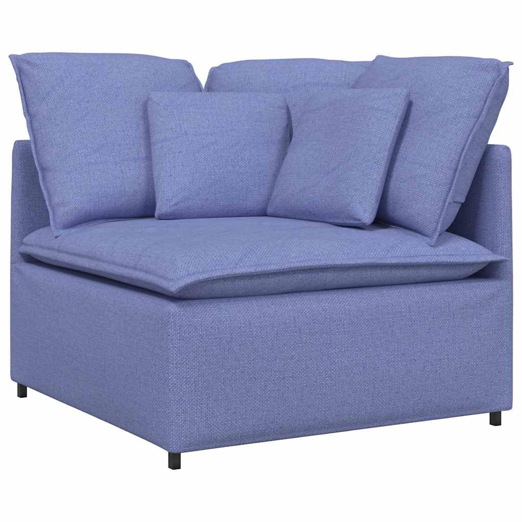 Divano modulare con cuscino, colore blu jeans, divano angolare flessibile con imbottitura in tessuto, panca durevole, per soggiorno, camera degli ospiti, angolo relax