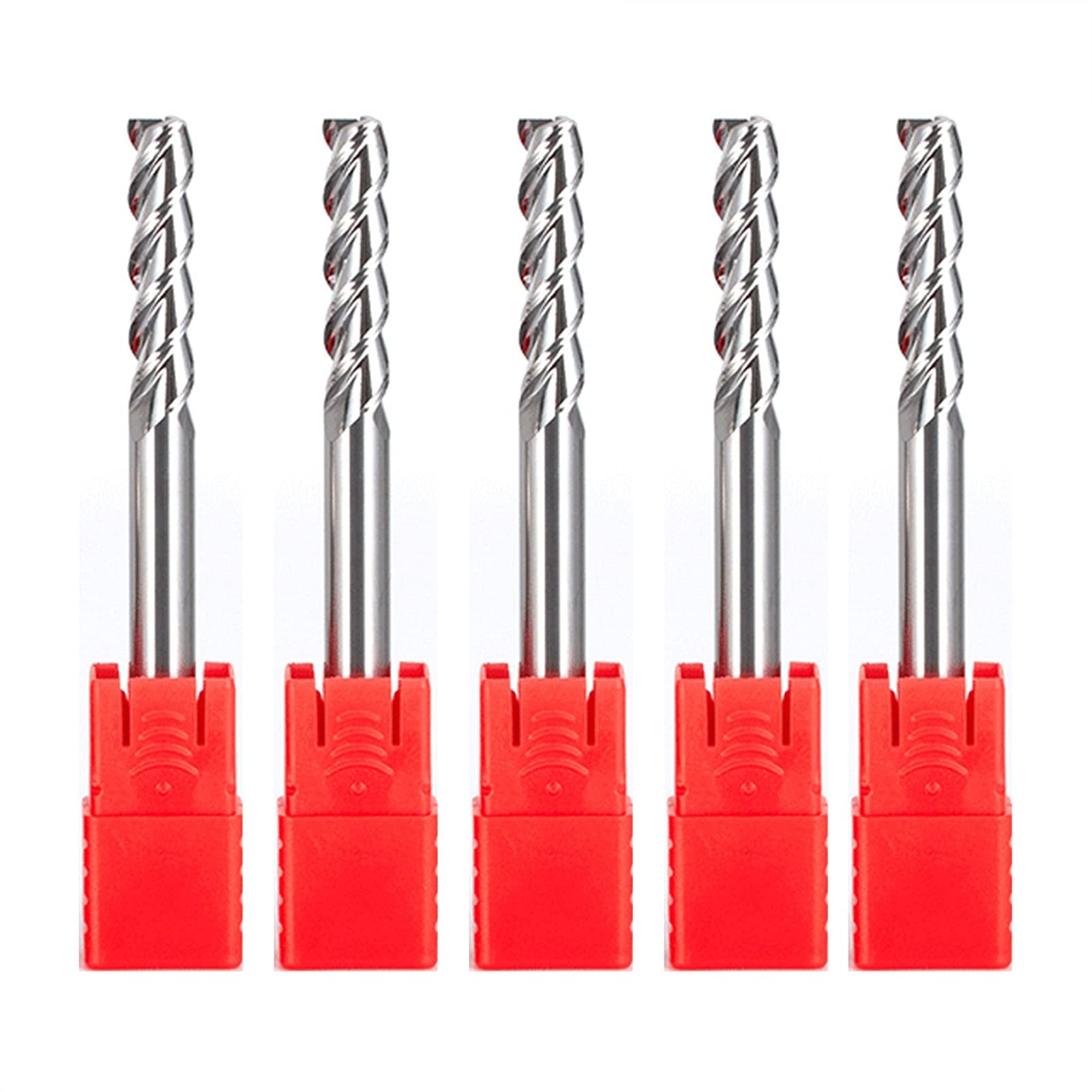 TTT Soie HRC55 3 Flûtes d'extrémité Tungstène Tungsten Tool d'acier pour l'aluminium CNC Maching 3 Plade Cutter Coupeur de Fraise en Bois