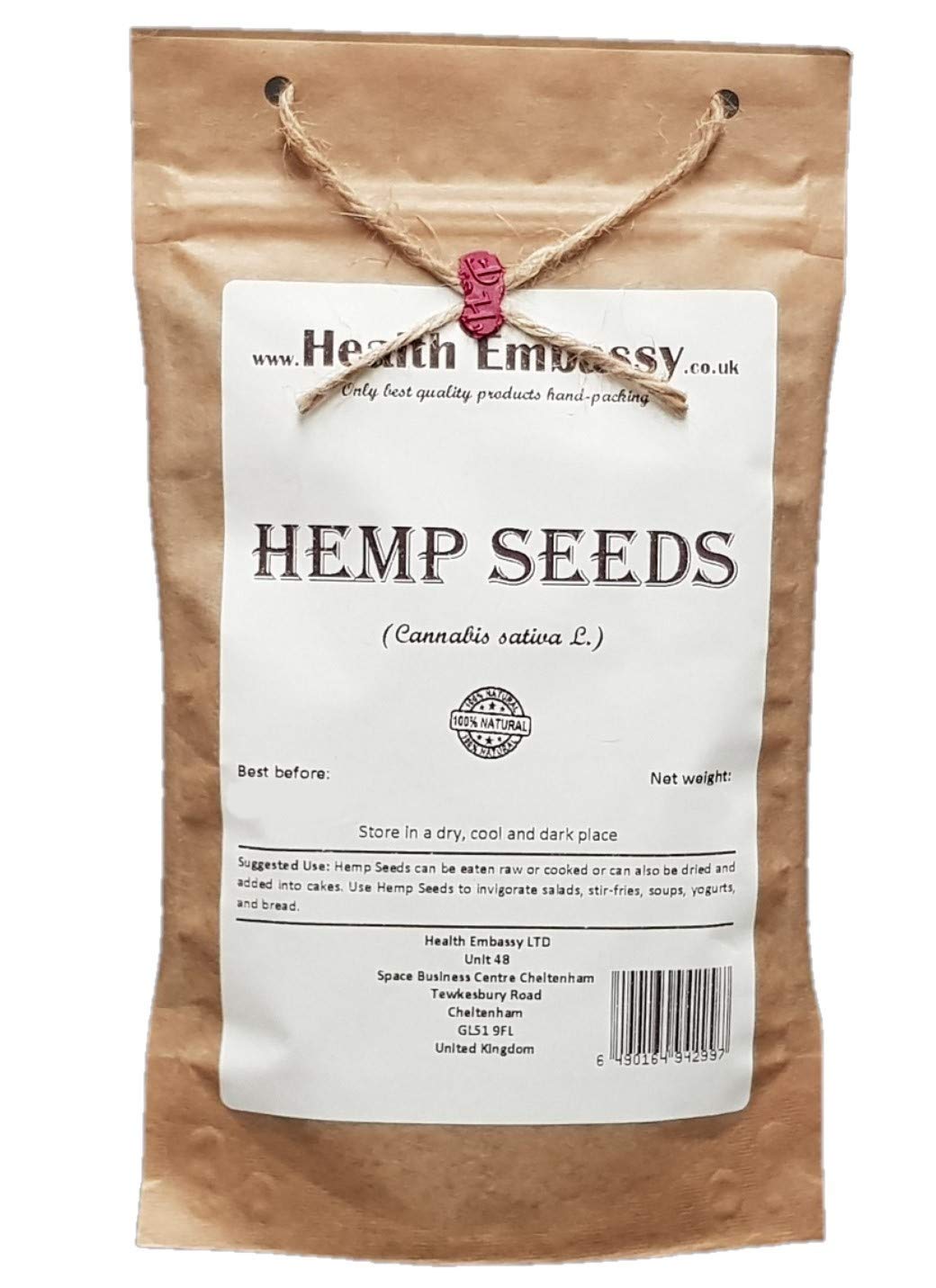 Health Embassy Hemp Seeds | GMO Free (450g)