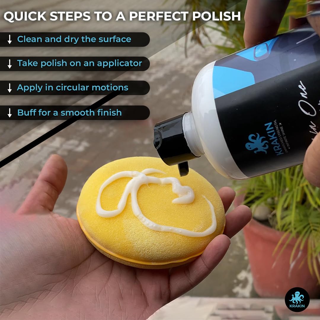 KRAKIN Car Interior Polish (200ml) | For Dashboard, Rubber, Leather & Plastic Parts | Gives New Like Gloss & Shine With Zero Dust Attraction & Long Lasting Effect - Image 6 thumbnail