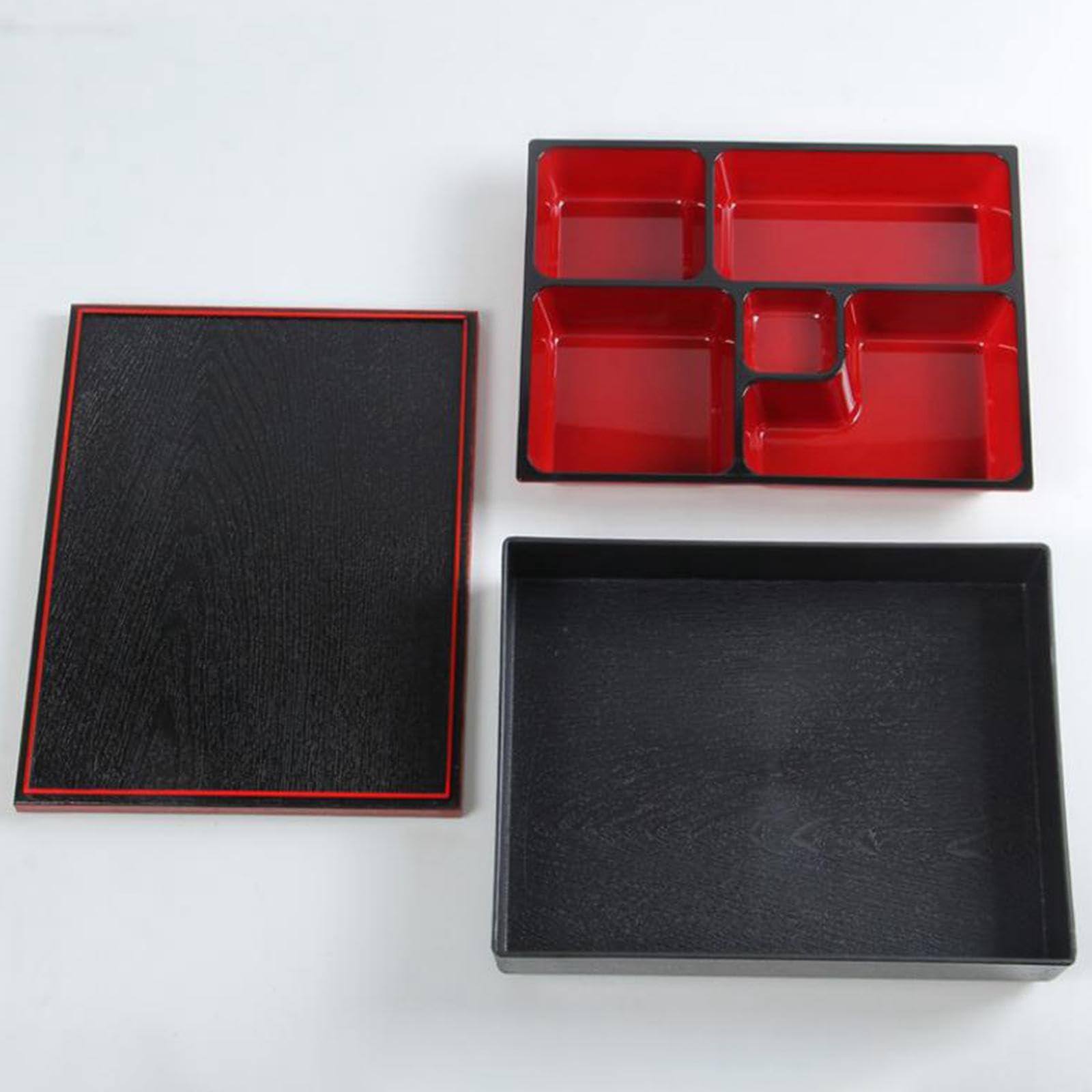 Lot de 2 boîtes à bento japonaises traditionnelles avec couvercle pour bureau, affaires, pique-nique