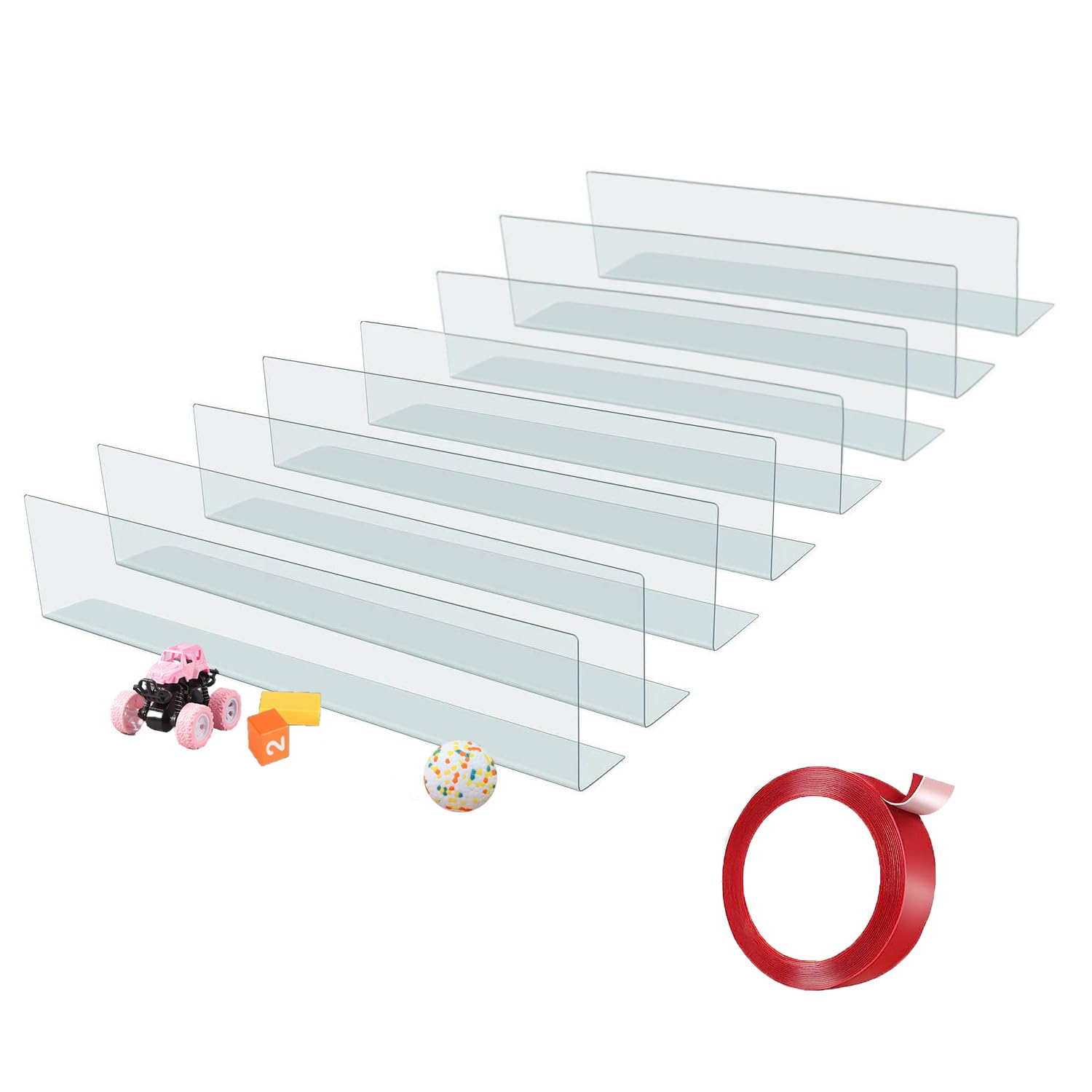 Photo 1 of 8-Pack Toy Blocker with Strong Adhesive Traceless Tape,Gap Bumper for Under Furniture, 15.75" L x 3.15" H Under Couch Blocker Stop Things Or Pets Going to Under Furniture