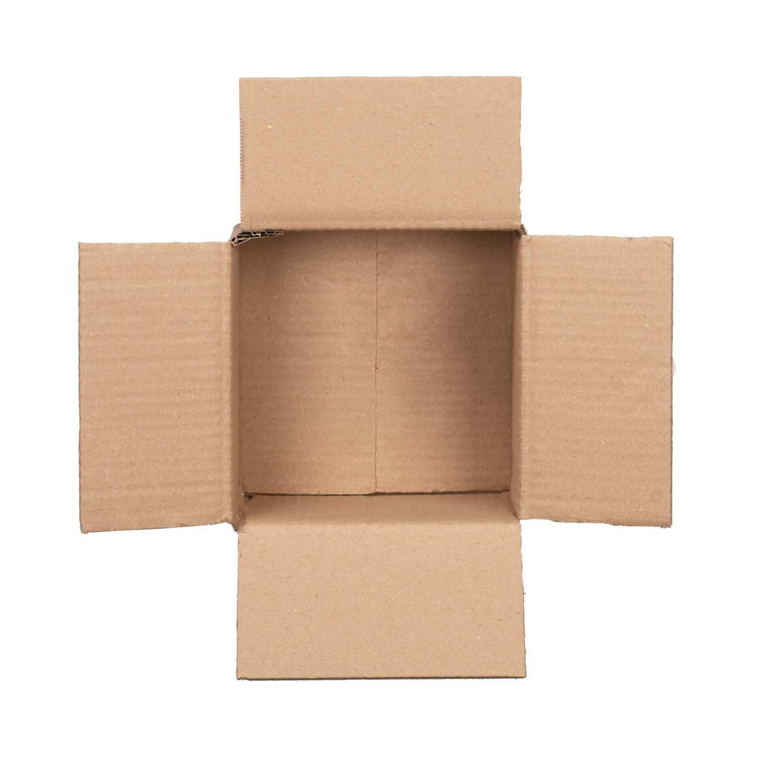 smiley pack 100x Versandkartons 160 x 160 x 100 mm BRAUN 2-wellig | Faltkartons für Versand als DHL Päckchen M, Hermes, DPD, GLS – Paketklasse XS