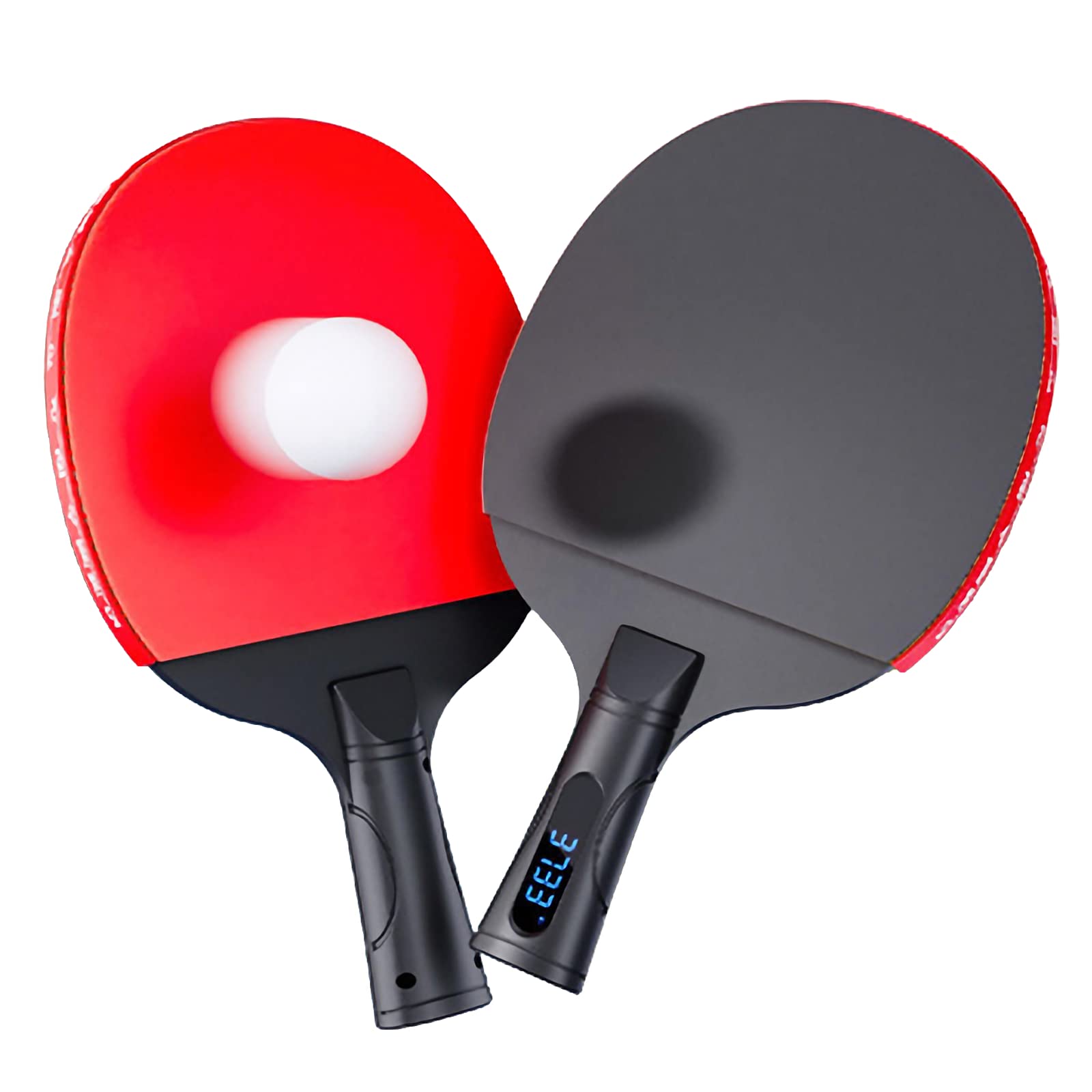 Smart Ping Pong Paddles Bluetooth Sets Rechargable Elctronic Training Bat Table Coach Soft Sponge Automatic Analysis of Effective Batting Average Imporve Playing Performance Racket