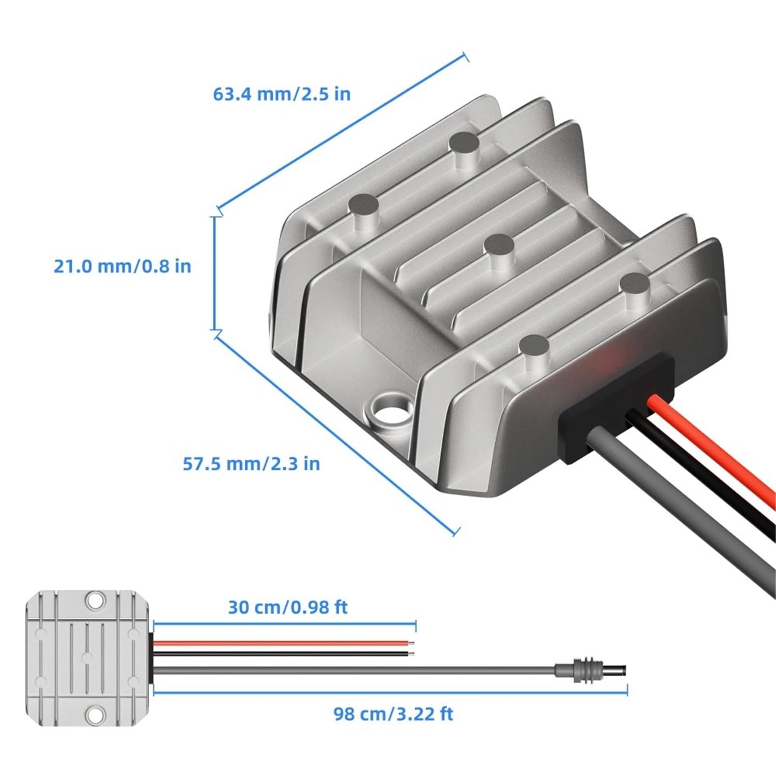 12V 24V to 30V 3.5A DC DC Step Up Converter Stabilizer Step Up Power Cable with Cable 9V to 28V Input Power