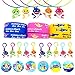 Time-killer Baby Shark Party Favors 30 Pack - Rubber Bracelets/Keychains/Necklace/Badge - Shark Themed Birthday Party Supplies for Kids Treat Bags Gift Fillers (Baby Shark-30)