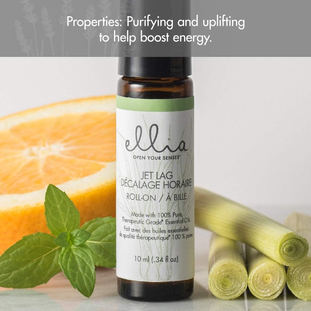 Ellia Essential Oil Roll-On | Jet Lag Blend| 10ml, 100% Pure, Therapeutic Grade - Image 3