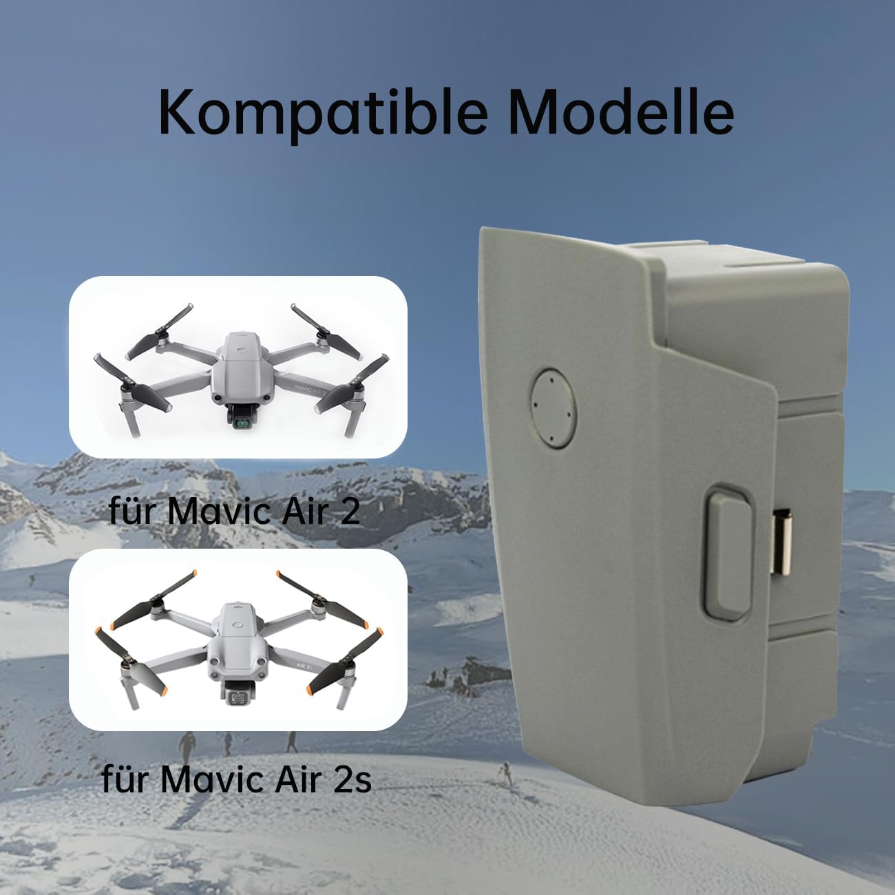 Mavic Air 2 - Batteria intelligente per drone DJI Mavic Air 2S, 3500 mAh, 40,42 Wh, 34 minuti, batteria di ricambio per DJI Mavic Air 2 (solo per caricabatterie originali DJI)