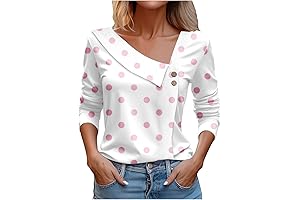 Petite Tops for Women 5 ft: LRMQS Asymmetrical Blouse