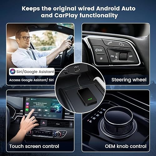 Miniatura 5 de CarlinKit Adaptador inalámbrico CarPlay 5.0 que convierte CarPlay con cable a Android Inalámbricocon cable Android Auto a inalámbrico CPC200-2air