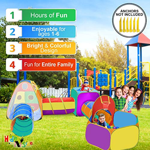 image for Hide N Side Gift for Toddler Boys & Girls, Ball Pit, Play Tent and Tun