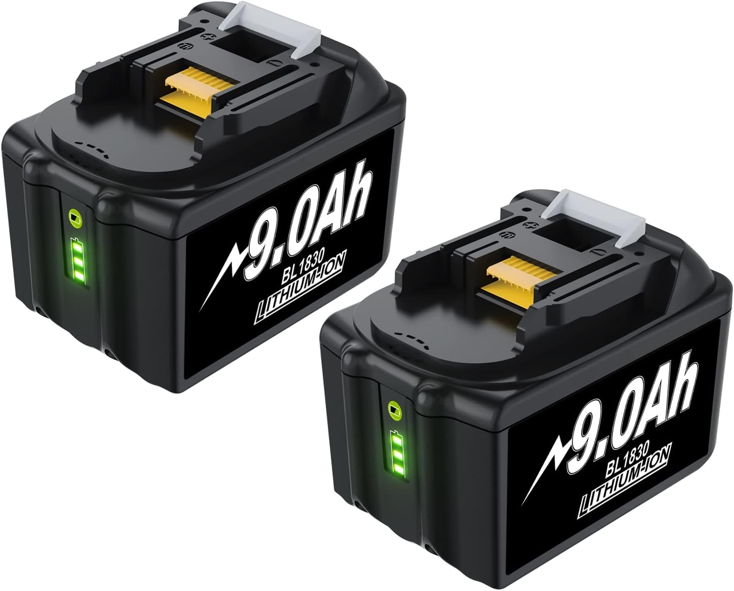 Lot De 2 Batteries Makita 18V 5Ah BL1850B Avec Indicateur LED - Neuves
