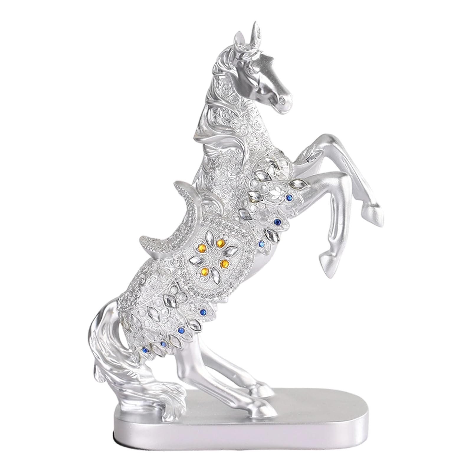 Snorvixre Resin Horse Statue Sculptures Decorative Animal Figurines Tabletop Ornament Symbols Wealth Career Home Decorations Animal Statue Sculpture