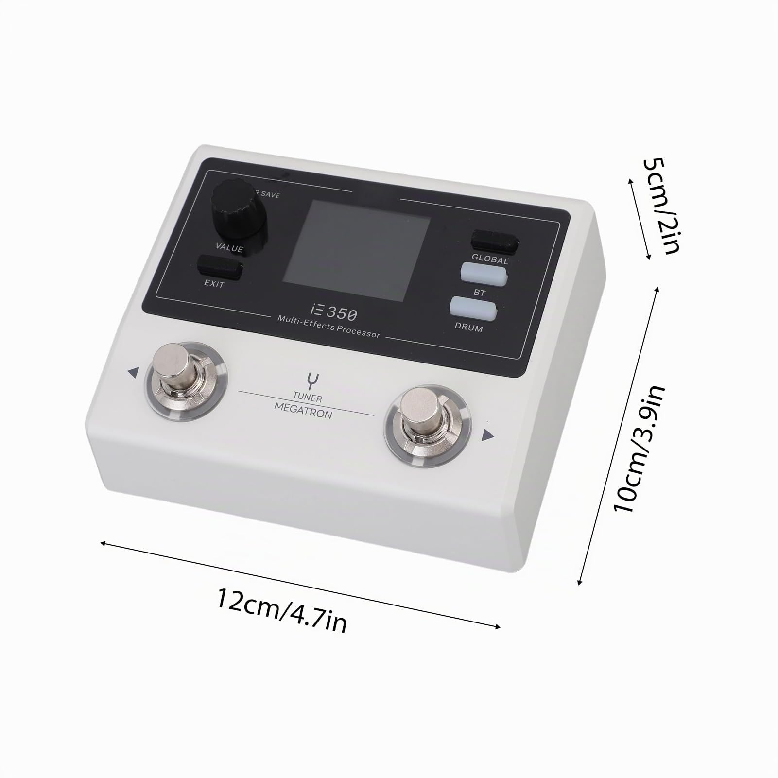 Btuty DK - Pedal multiefecto para guitarra, 24 bits/44,1 kHz, 8 efectos simultáneos, pantalla a color de 1,7 pulgadas, BT 5.0, batería de 2000 mAh, USB-C, procesador multiefectos para guitarra