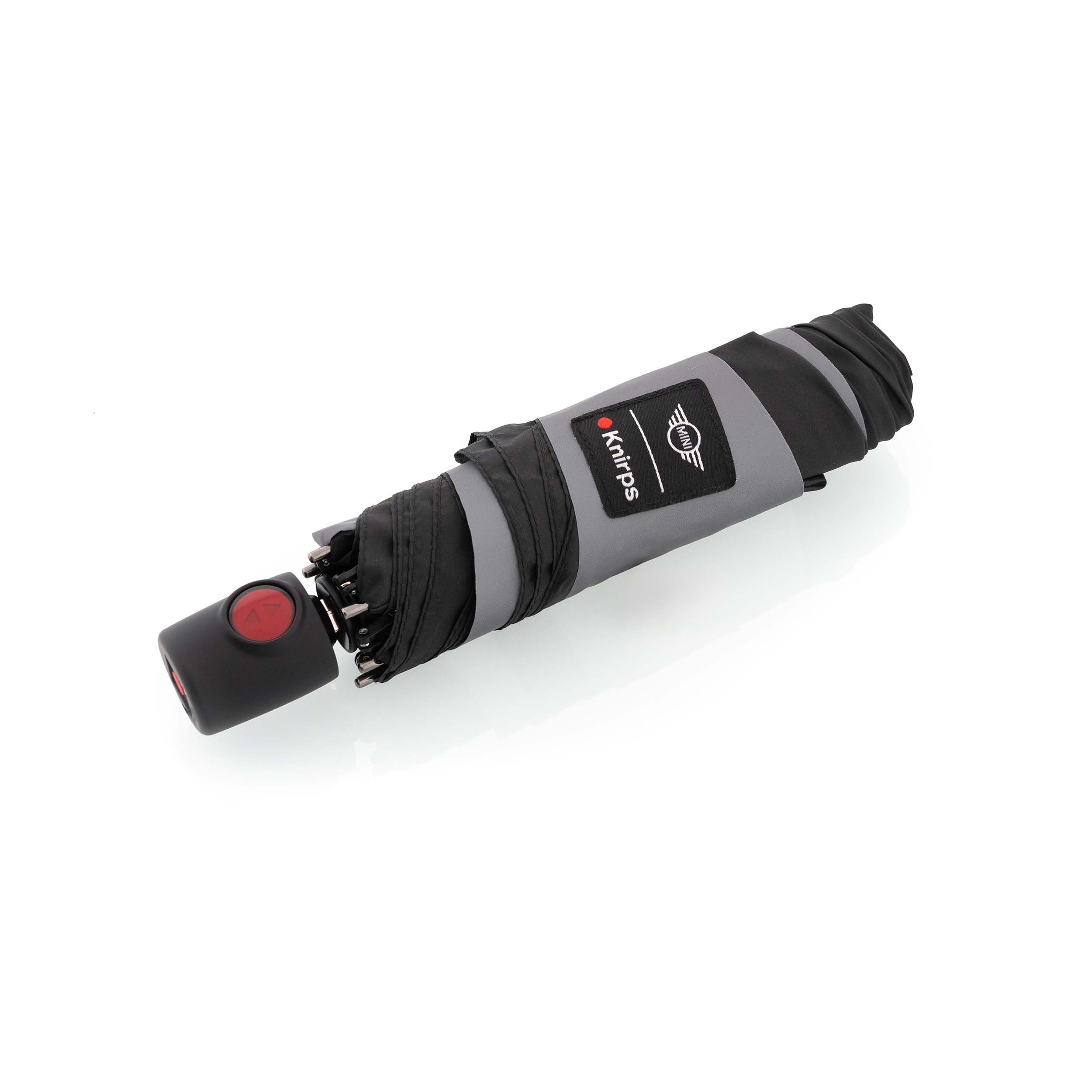 Knirps x MINI Duomatic Taschenschirm – Automatik Regenschirm leicht & kompakt – 92 cm Schirmdach – 100 km/h windgetestet – 175 g – stabil & langlebig