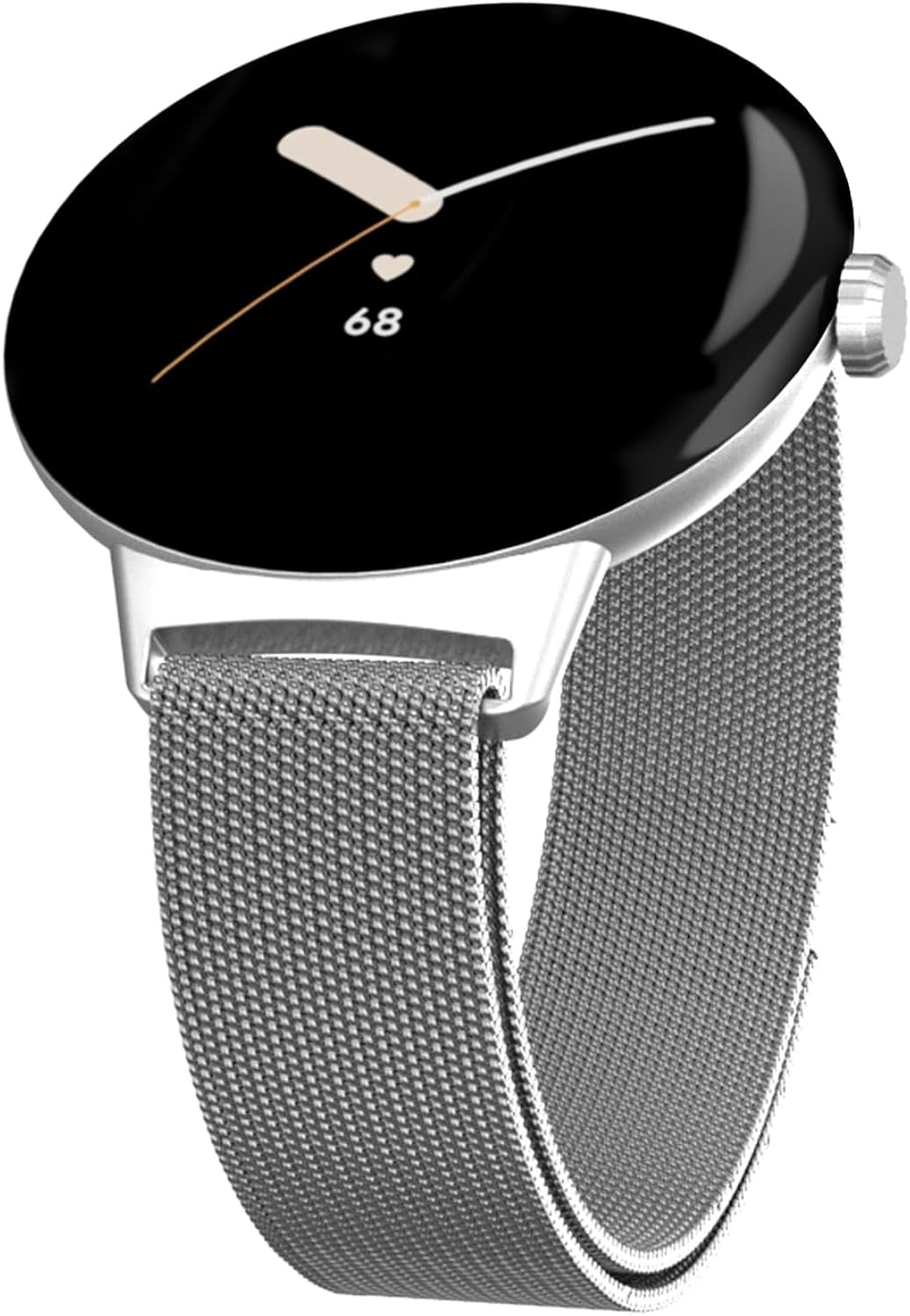 HASDON Band Compatible with Google Pixel Watch, Durable Adjustable Stainless Steel Mesh Loop Magnetic Clasp Replacement for Google Pixel Watch Band for Women Men