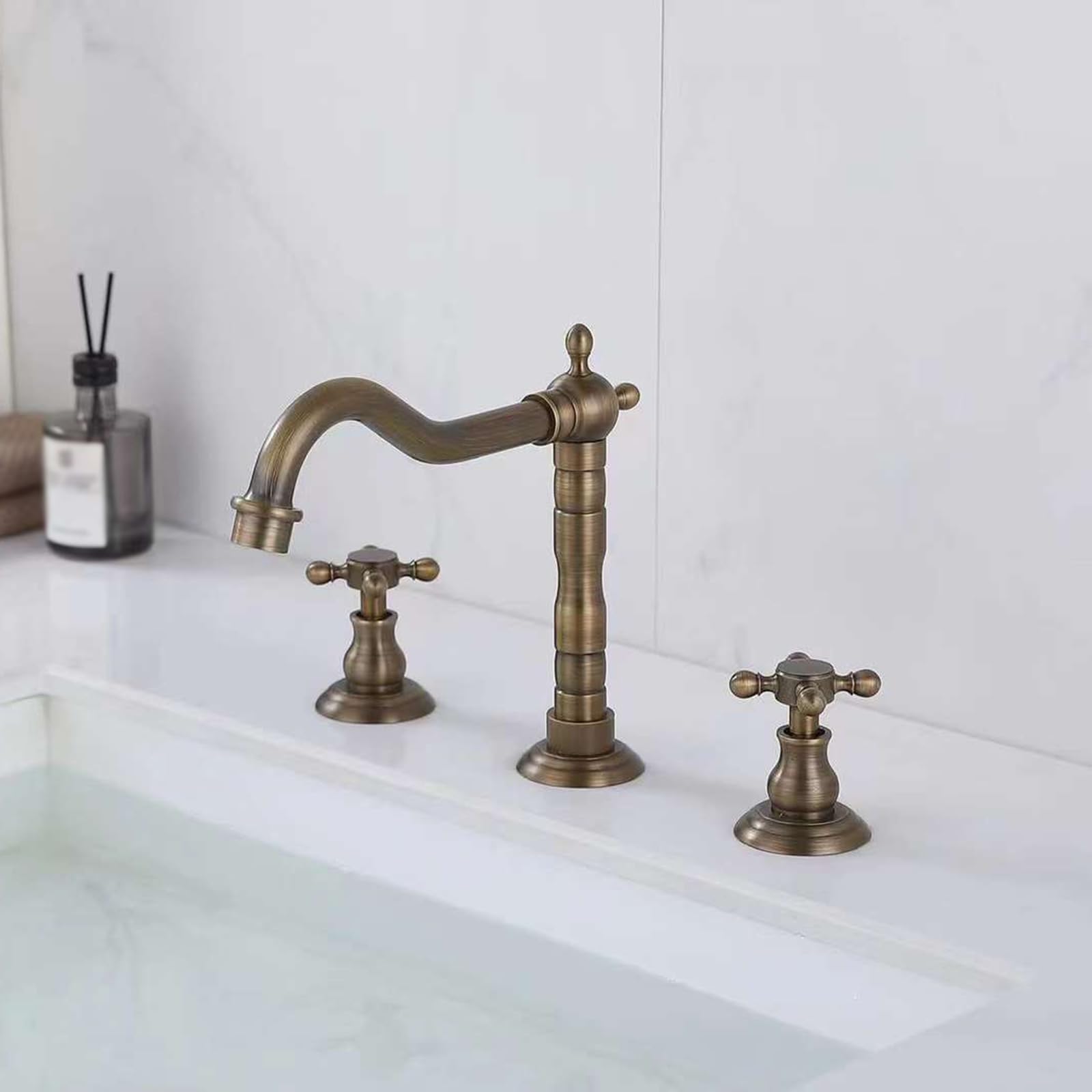Robinet de salle de bain rétro or LWX mitigeur vintage chic