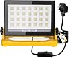 60W LED Work Light, 5400LM Job Site Lights with Handle, Plug in FloodLight with 13ft Wire & Switch, Portable Work Lights 240V Mains Powered Loft Light, IP65 Waterproof Construction Light Workman Lamp [Energy Class F]