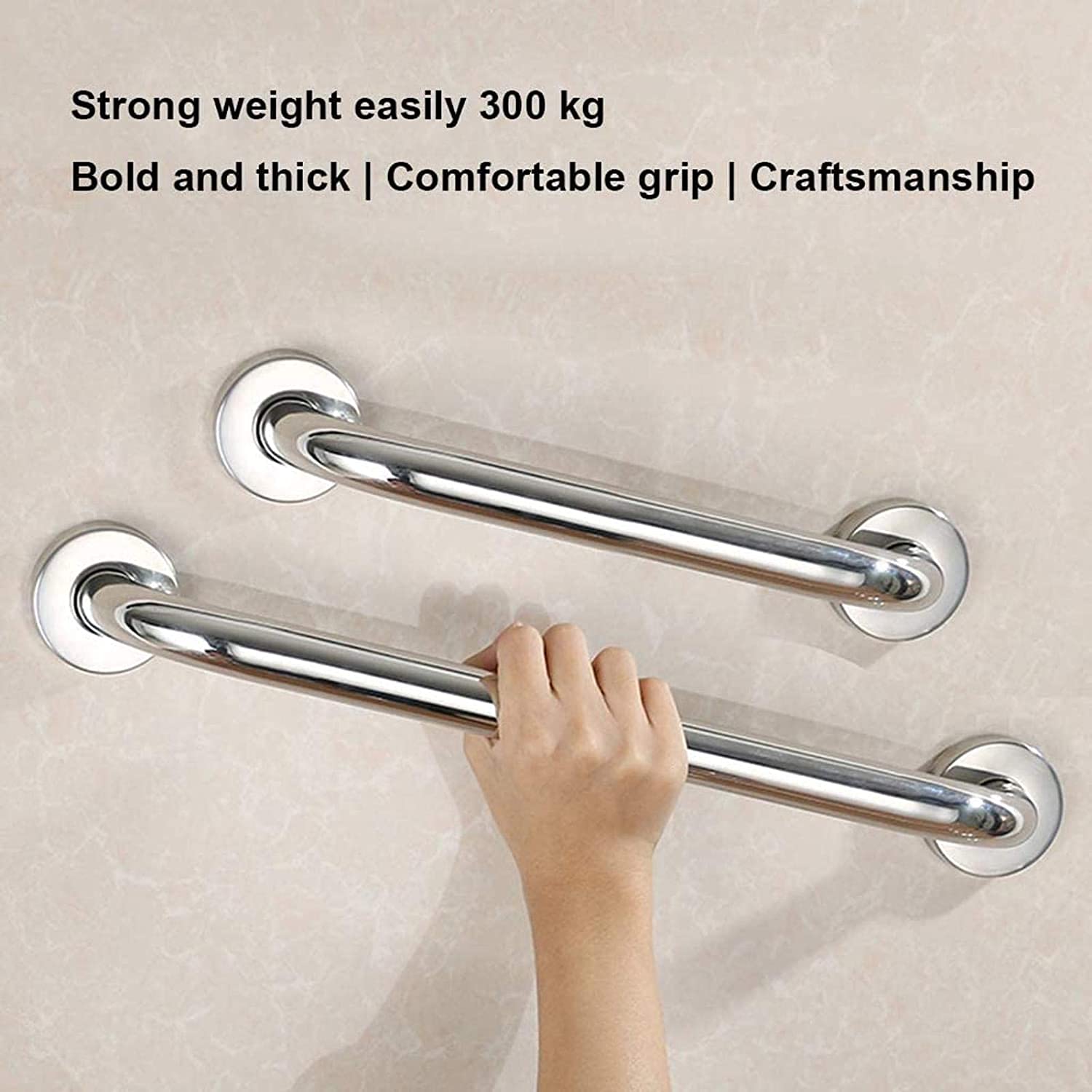 Maniglie per Doccia, Ausili per Wc, Corrimano per Bagno Di Sicurezza Senza Barriere, Barre Di Supporto Di Sicurezza, Corrimano Di Supporto Antiscivolo per Disabili, Adatto per Hotel, Corridoi,