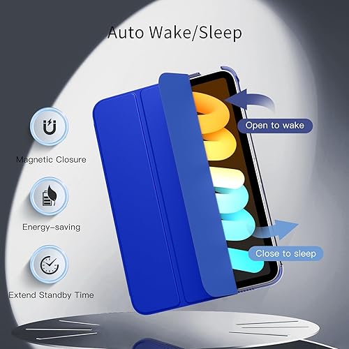 Miniatura 13 de MoKo Funda para iPad mini 7 (A17 Pro) Generation Case 2024, iPad mini 6 2021, funda delgada y ligera de 8.3 pulgadas de carcasa de policarbonato
