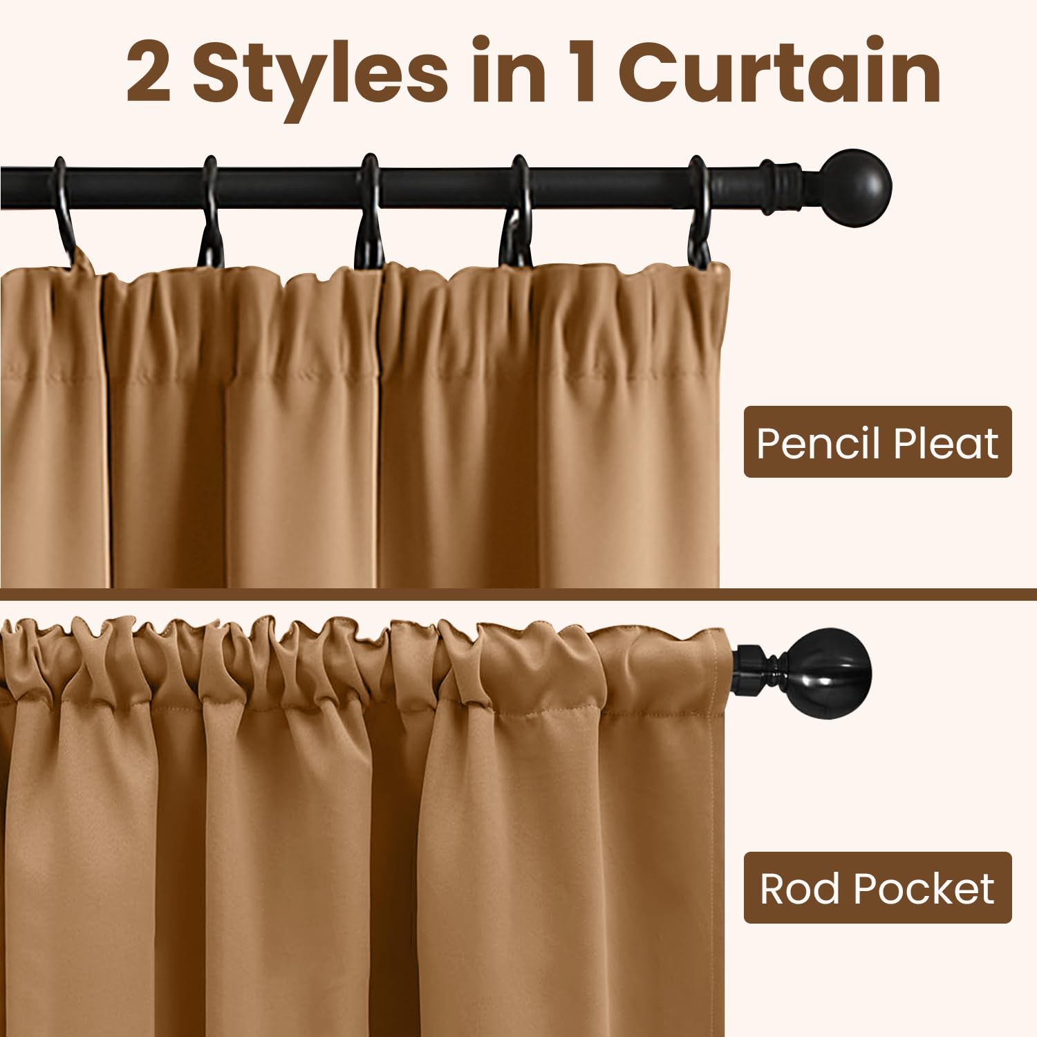 Yorkshire Bedding Thermal Blackout Curtain 66 x 54 Noise Reducing Tape Top Insulated, Sunlight Blocker - Image 3