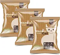 Areia Higiênica 6kg Biodegradavel Mandioca para Gatos Mndiocat Extra Fina