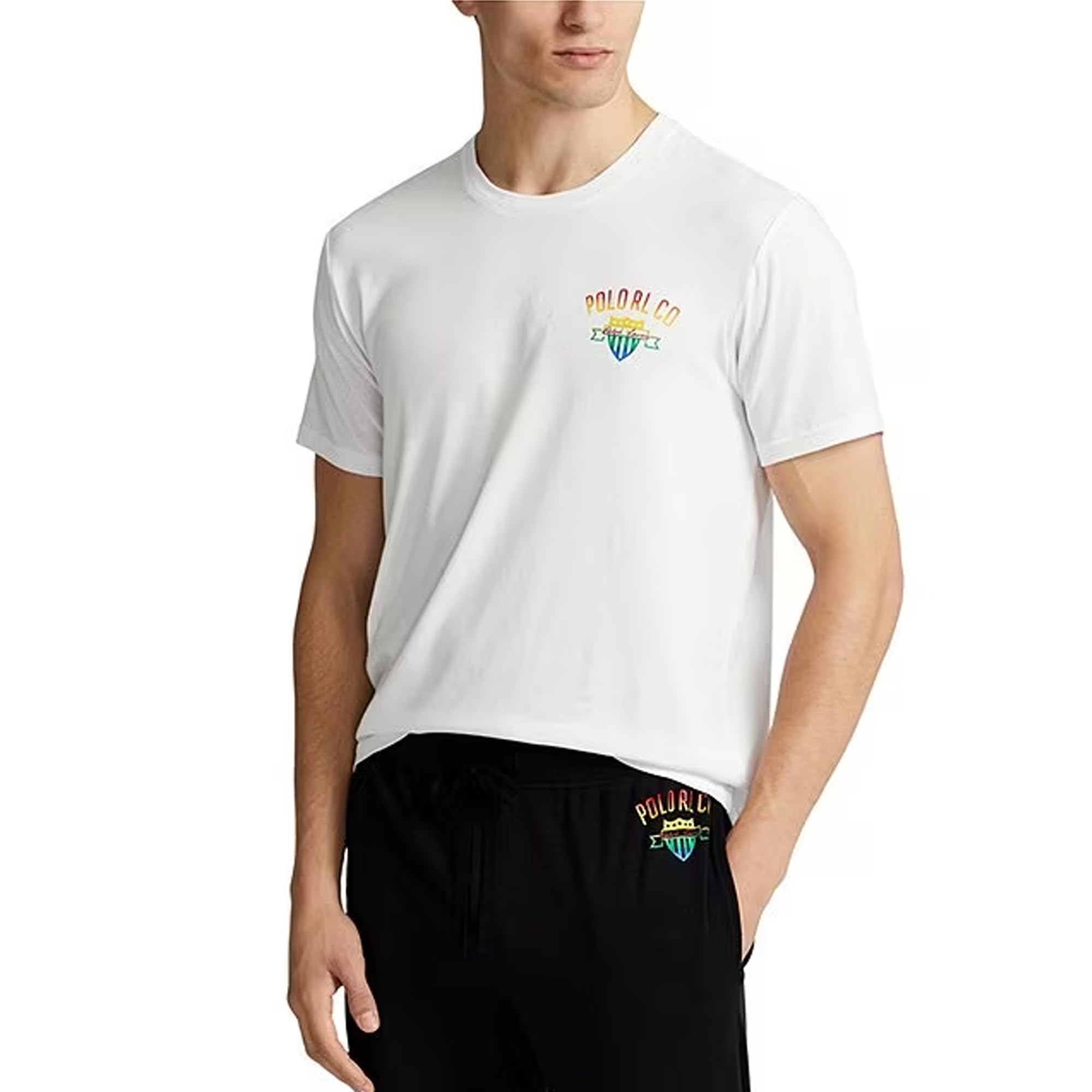 Big &Tall Short Sleeve Sleep Shirt with Polo RL Co Logo Print