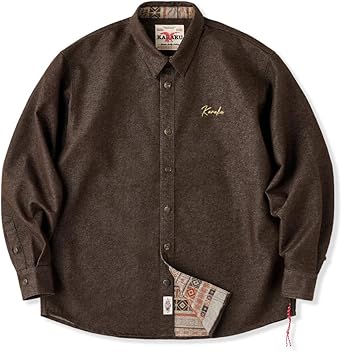 ブラック 長袖 Tシャツ ボタン付き　karaku 614Hy232YAL._AC_SX342_.jpg