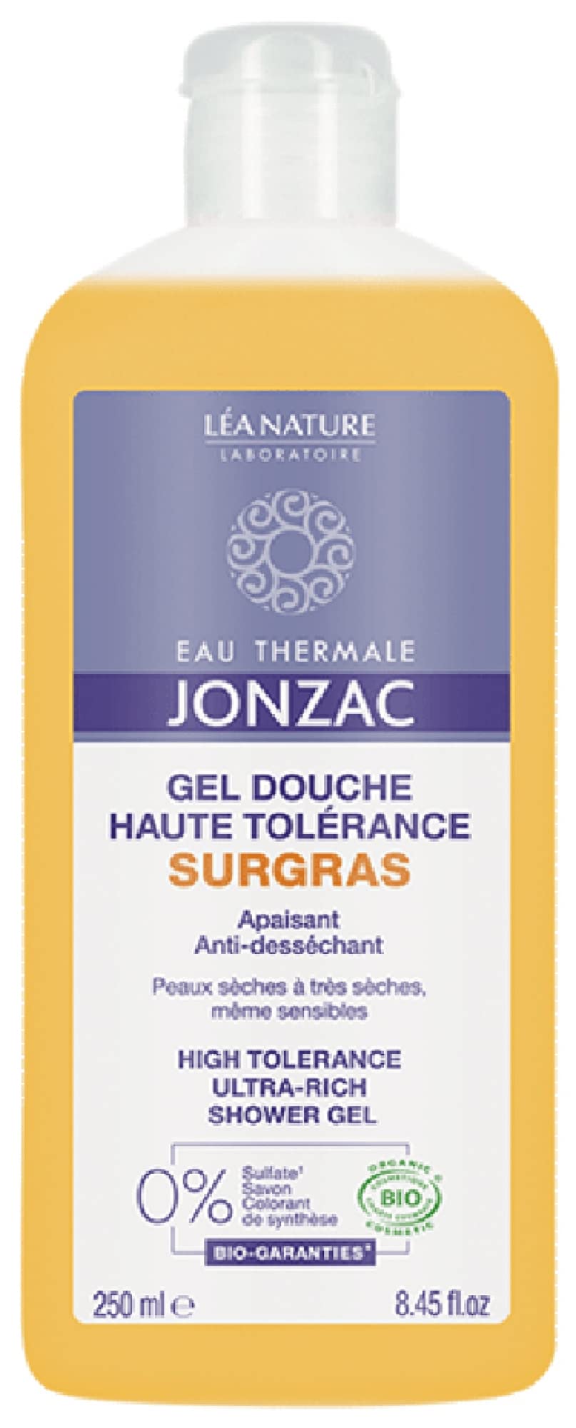 Eau de Jonzac Nutritive Organic High-Tolerance Ultra-Rich Shower Gel 250ml