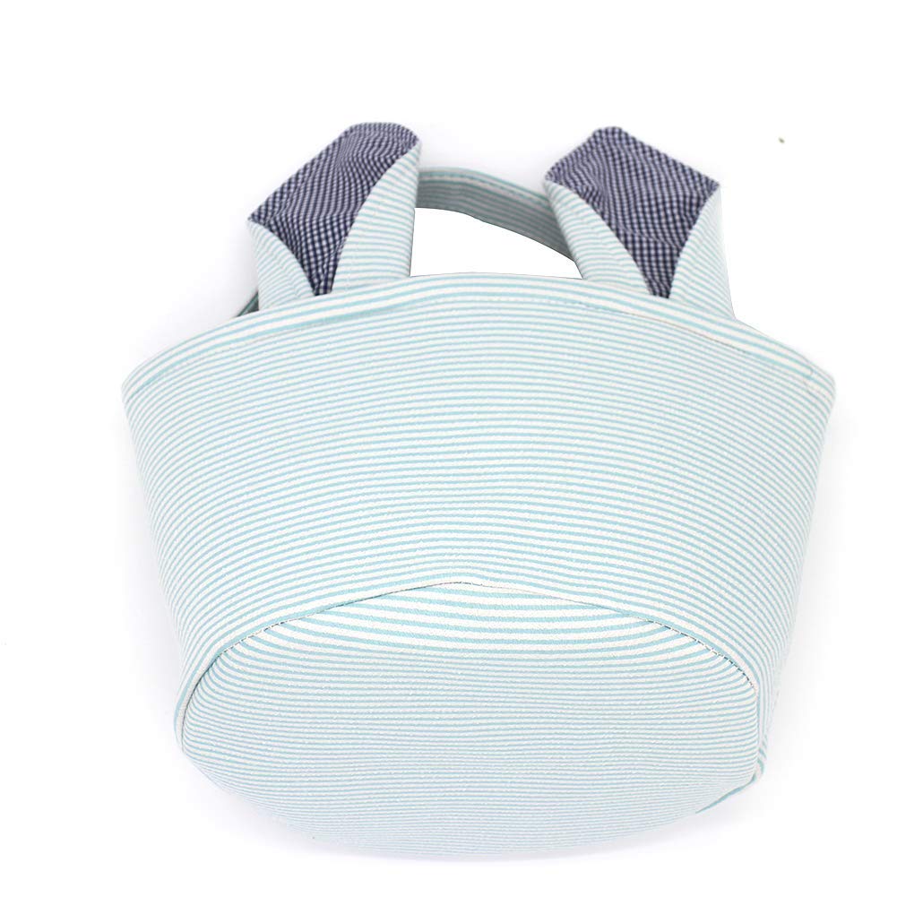 Easter Baskets Easter Bunny Ears Bags - Easter Egg Bunny Bucket for Kids (Blue)