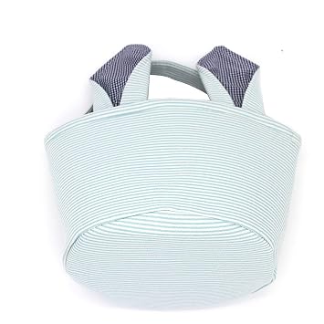 Easter Baskets Easter Bunny Ears Bags - Easter Egg Bunny Bucket for Kids (Blue)