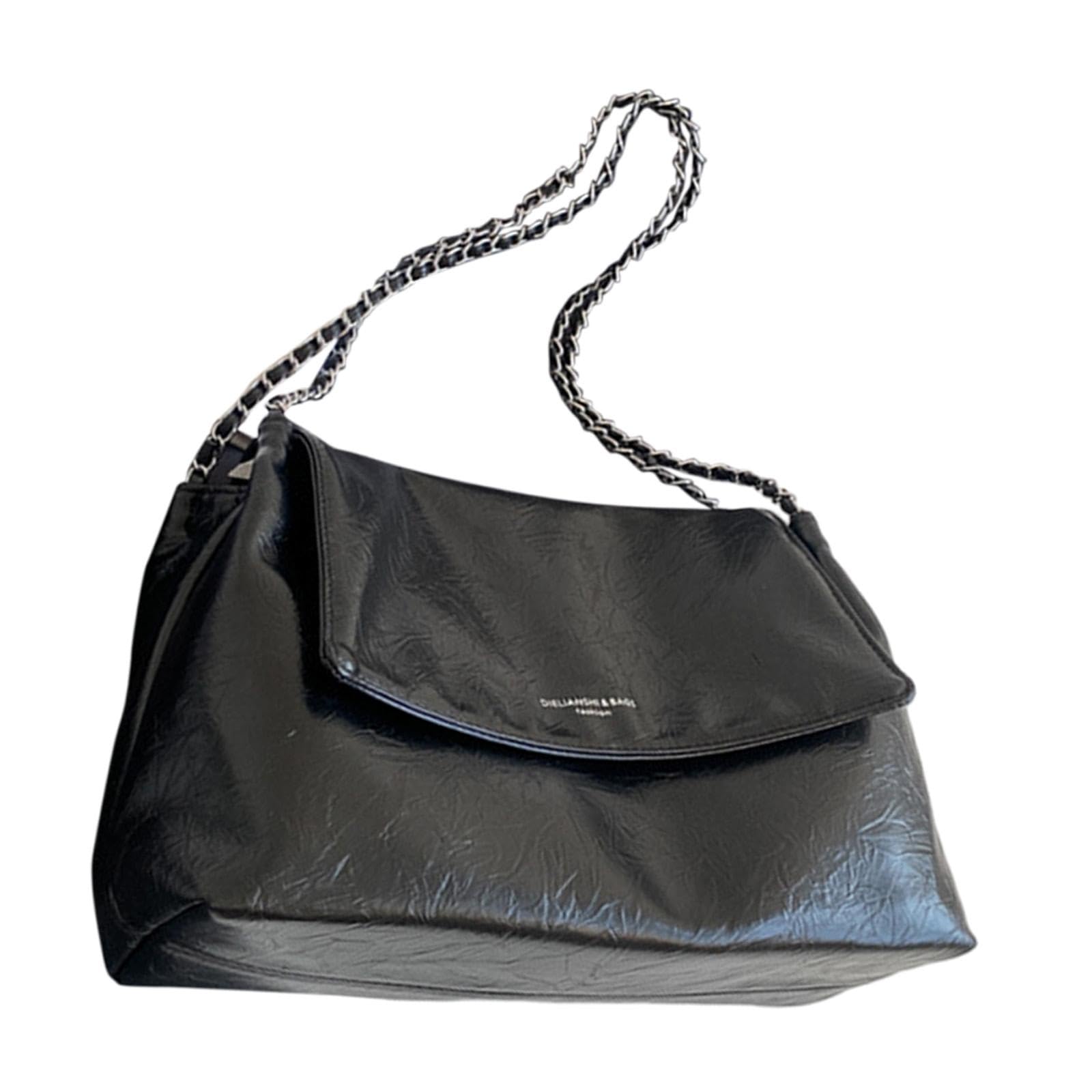 Enakshi Women Underarm Bag Trendy Satchel Purse Travel with Zipper Soft Shoulder Bag Black|Clothing, Shoes & Accessories|Womens Handbags & Bags-image-2