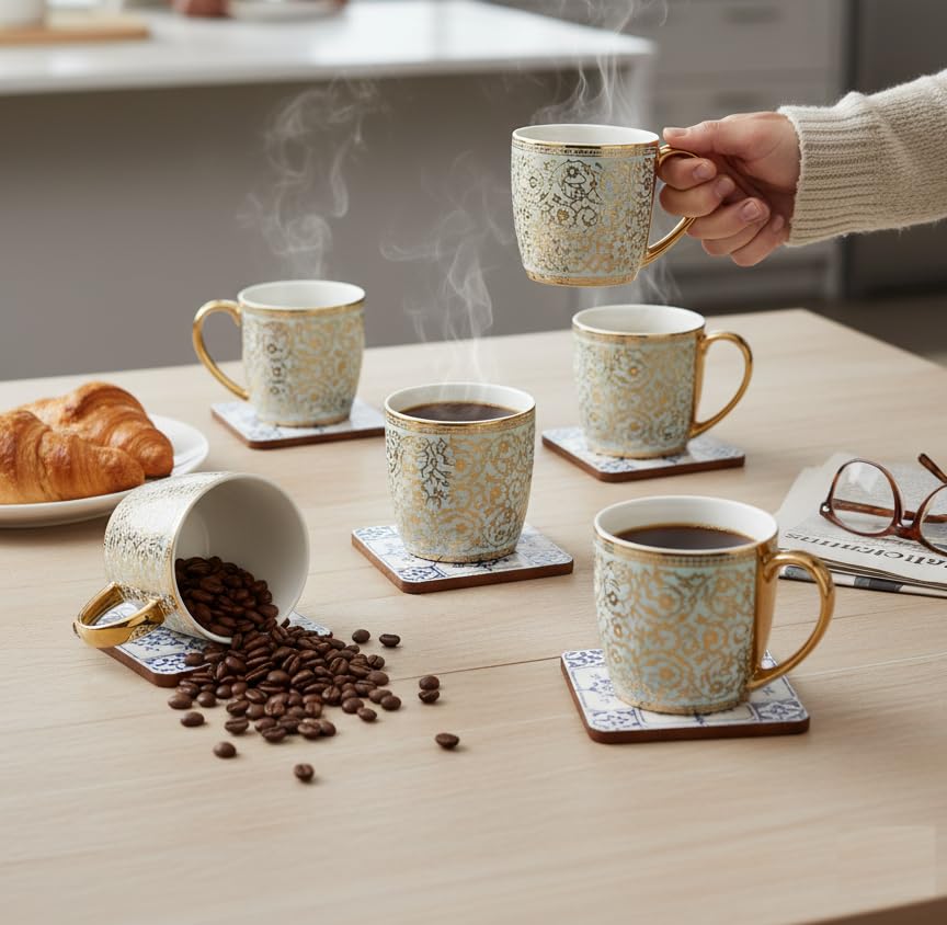 Amazon.com | Clay Craft Fine Ceramic Alton Golden Printed Premium