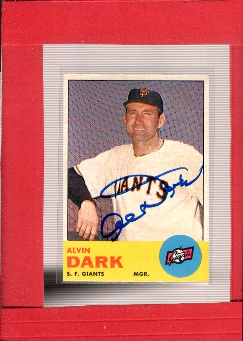 Baseball MLB 1963 Topps #258 Alvin Dark MG Giants