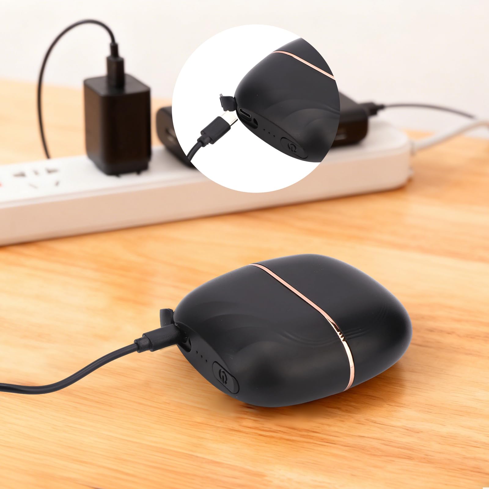 Mini Piastra per Capelli Senza Fili, Spazzola lo Styling 2 in 1 Portatile e Ricaricabile con Controllo Della Temperatura a 3 Velocità Guscio Antiscottatura per Tutti i Tipi di Capelli (Nero)