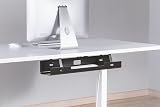 DIGITUS Goulotte passe-câble sous le bureau - Montage sous table - pour câbles, blocs multiprises - 60 x 13,5 x 10,8 cm - noir - 6