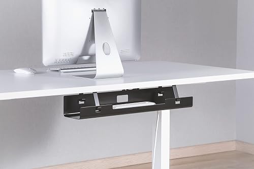 DIGITUS Goulotte passe-câble sous le bureau - Montage sous table - pour câbles, blocs multiprises - 60 x 13,5 x 10,8 cm - noir - 6
