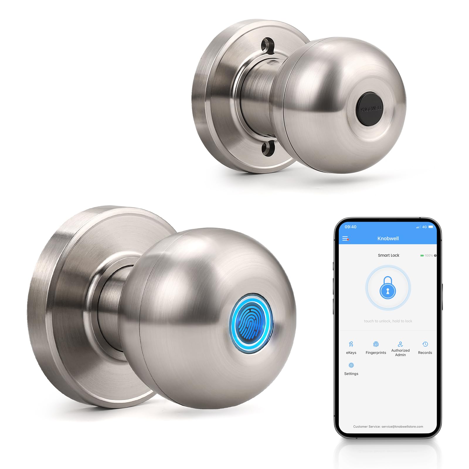 Smart Fingerprint Door Knob - Keyless Entry -1