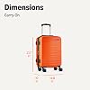 Amazon Basics Maleta de Cabina de Lado Duro 21" con Ruedas Giratorias, Expandible hasta 25% más espacio, Naranja 6
