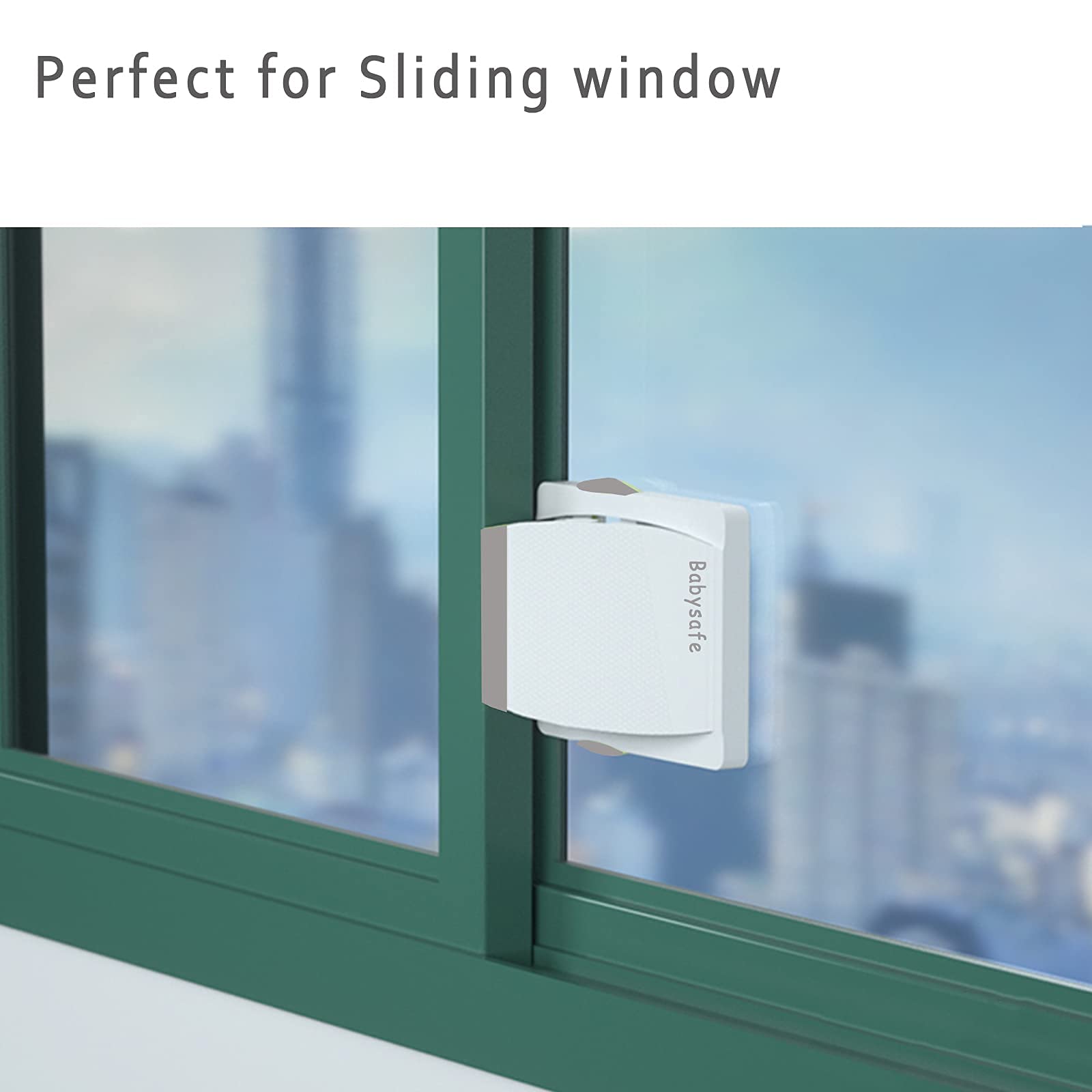 CODACE 4 Pack Sliding Glass Door Locks - Baby Proofing, Professional, No Tools Install, White — Amazon image 2