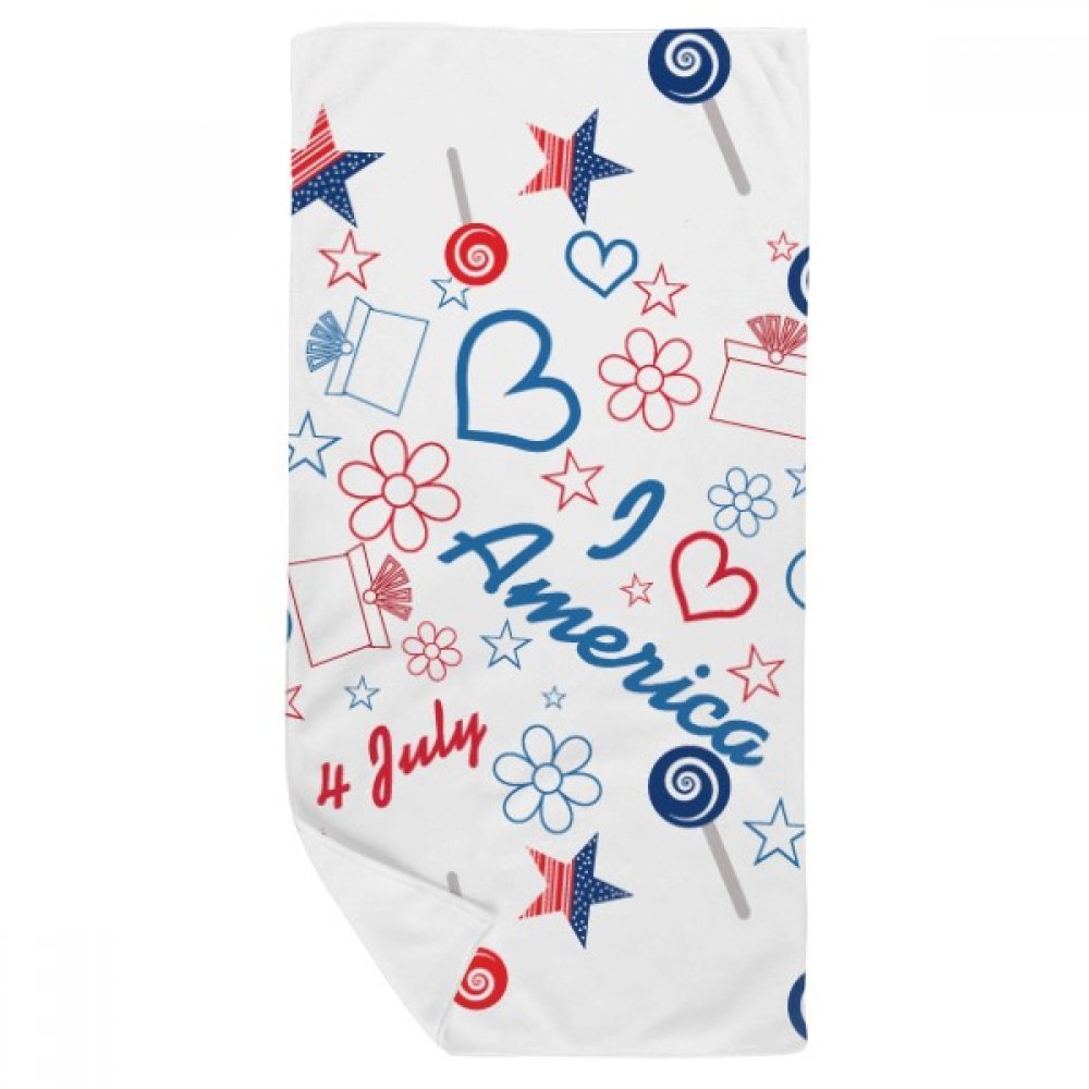 Serviette de bain douce multicolore DIYthinker gant de toilette motif bonbons fleur 35x70 cm