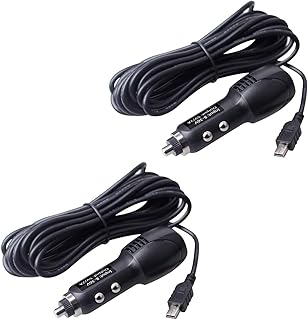 Dash Cam Charger Mini USB, Car Charger with USB Port Compatible with APEMAN, Rexing, Byakov, AKASO, Crosstour, Trekpow, Pruveeo, OldShark, Garmin and Most Other, Android Devices (11.5FT) 2 Pack