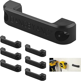 Universal Tool Holder, for Dewalt Power Tool, Various Brands of Tape Measures, Perfect Tool Hanger Storage Base Power Tools, Tape Measures, and Belt Clamps. for Stealthmounts.(Black 6 Pack)