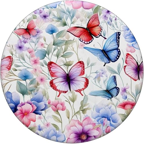 Miniatura 3 de Cute Floral Butterfly Pattern PopSockets PopGrip intercambiable
