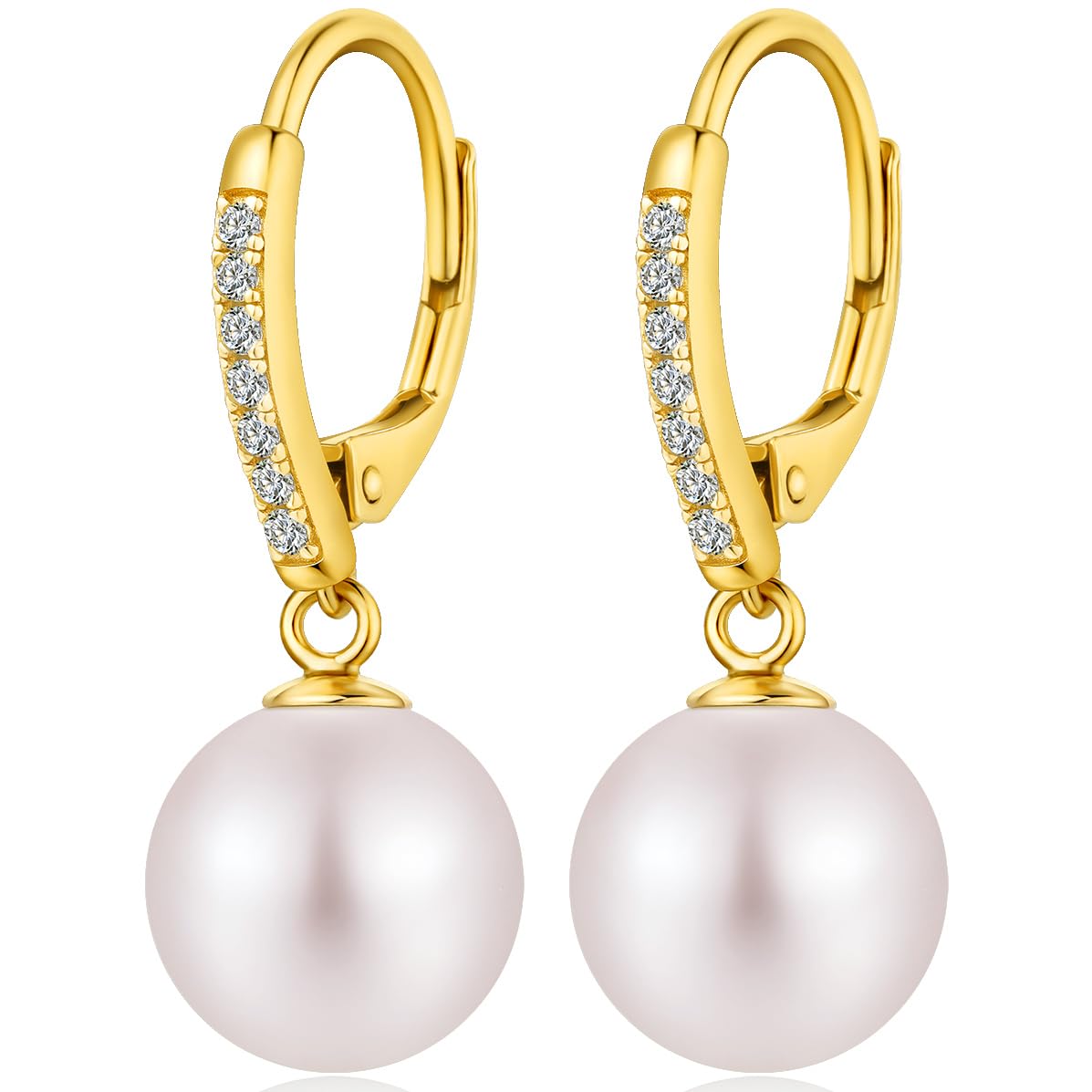 jiamiaoi Perlenohrringe Silber 925 Hängend Perlen Ohrringe Silber Hängend Damen Ohrringe Perle Hängende Ohrringe Perlen Schmuck
