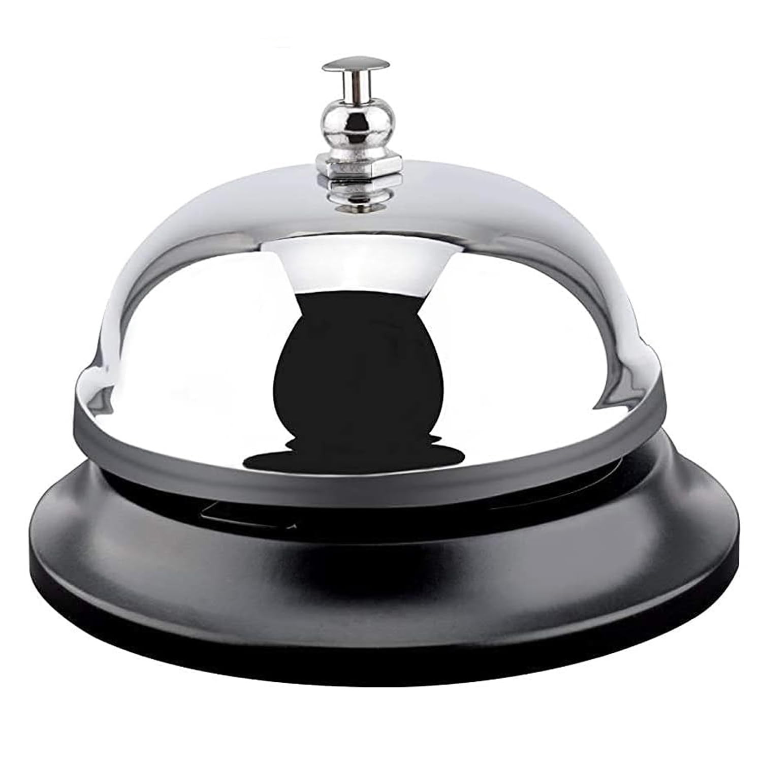 Mitumormor Silver Table Bell, Table Bell, Reception Bell, Kitchen Hotel Counter Reception Christmas Craft Bell, Reception Bell With Crisp Bell, Table Bell For Restaurants, Hotels, Bars