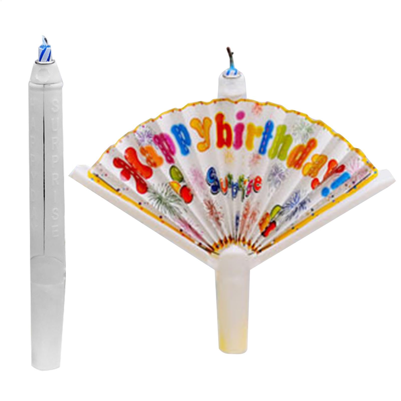 Verjaardagskaarsen, Happy Birthday-kaars in waaiervorm, unieke