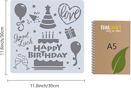 Miniatura 9 de GORGECRAFT Plantilla de fase lunar de 11.8 pulgadas, pintura reutilizable, plantillas de dibujo de plástico, plantillas decorativas de bricolaje,